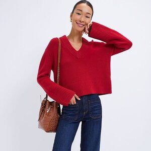 Tuckernuck Rory Cropped V-Neck Cashmere Sweater